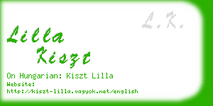 lilla kiszt business card